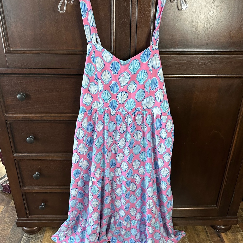 Simply Southern Pink and Blue Seashell Dress